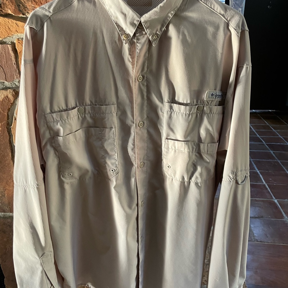 Columbia Beige Outdoor Shirt
